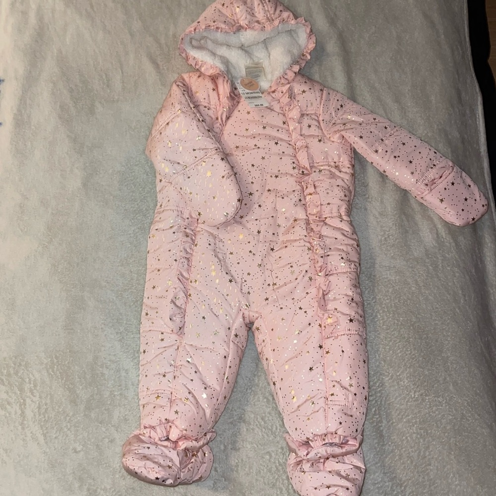 Sherpa Lined Onesie w/Detachable Feet - Picture 1 of 5